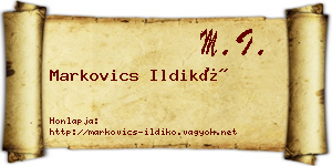 Markovics Ildikó névjegykártya