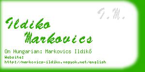 ildiko markovics business card
