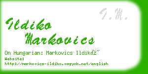 ildiko markovics business card